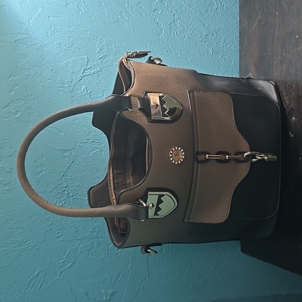 Brown ombre satchel purse